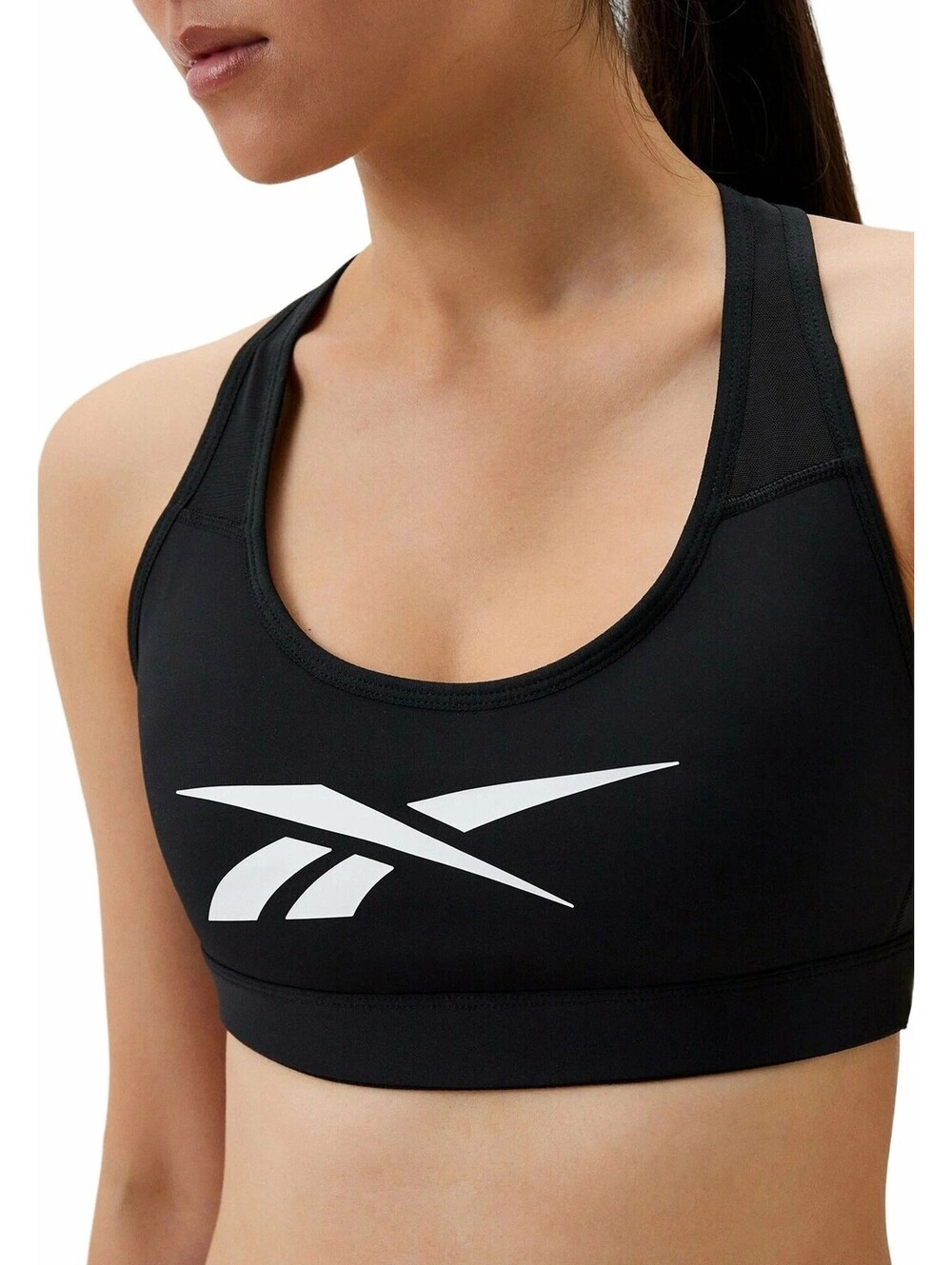 Reebok Womens Lux Vector Racer-Back Black S